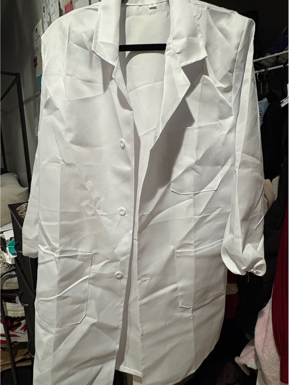 white lab coat